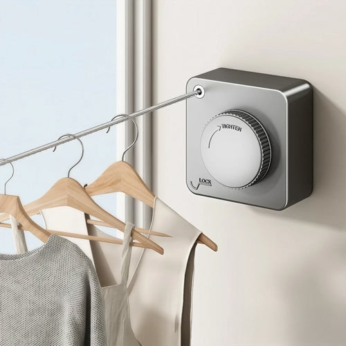 Space-Saving Retractable Clothesline